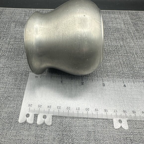 Vintage Empire Pewter Creamer & Sugar Bowl Marked Old Mark USA Primitive - Picture 6 of 16